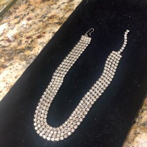 Vintage rhinestone choker necklace